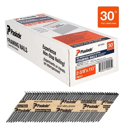 2-3/8 In. Framing Bright Steel Nail Full Round Head - 750 Count