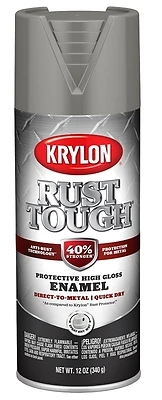 K09262008 Rust Tough Spray Enamel Gloss Classic Gray 12 Ounce