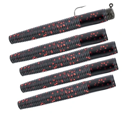 Ned Rig Black & Red Plastic Twitch Baits 1/8 Ounce Fishing Lure