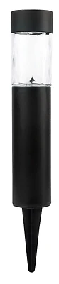Boston Harbor 27092 Solar Bollard Light, Plastic, Black