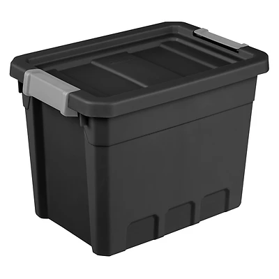 7.5 Gallon Black Stacker Storage Tote - Model 14839006