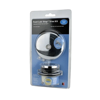 1.5-in Polished Chrome Foot Lock Drain Trim Kit With Strainer And Face Plate