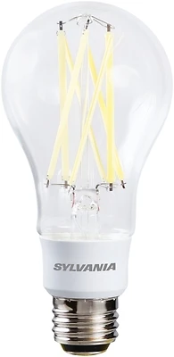 Sylvania 40769 LED 3-Way Bulb, A21, 100W Equivalent, Clear Soft White