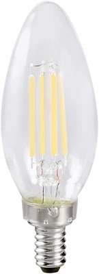 40796 Led Blunt Tip B10 Clear Soft White Light Bulb 5 Watt