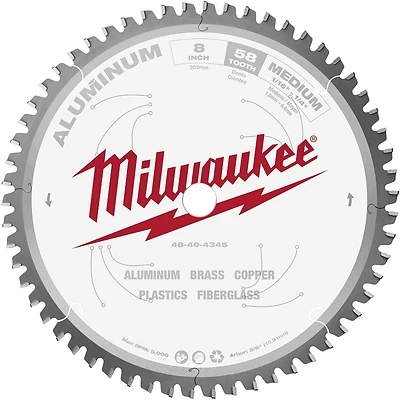 8 In. D X 5/8 In. Carbide Tipped Circular Saw Blade 58 Teeth 1 Pk