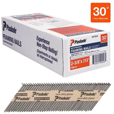 2-3/8 In. Framing Bright Steel Nail Full Round Head - 750 Count