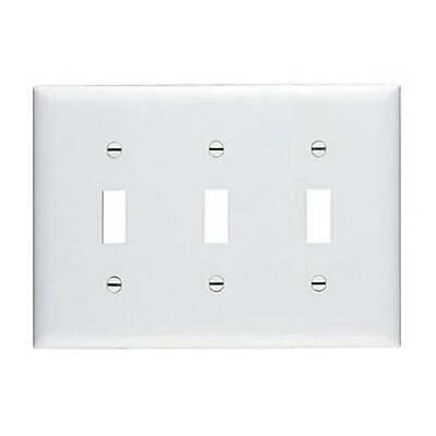 Pass & Seymour Tp3wcc12 Trade Master Nylon Wall Plate, Three Gang, White