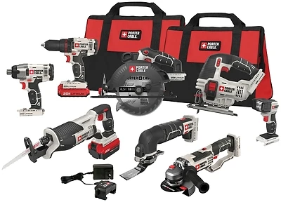 Porter-cable 8-tool 20-volt Max Lithium Ion Cordless Combo Kit Pcck619l8