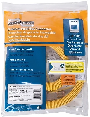 Easyflex 1/2 In. Mip X 1/2 In. Mip X 48 In. Gas Connector, 106,000 Btu
