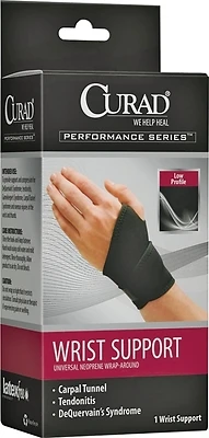 Curad ORT19700DH Wrap-Around Wrist Support, Universal, 4 to 11 In