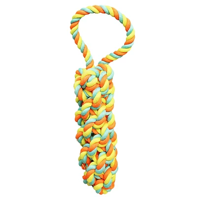 Chomper WB15531 Rope and Rubber Dog Tug Toy, Monkey Design, 13 In