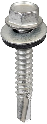 #14 X 1.5 In. L Hex Head Self-drilling Screws With Washers 250 Pk