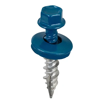 No. 9 X 1 In. L Hex Coated Wood Screws 250 Pk - Metal-to-wood