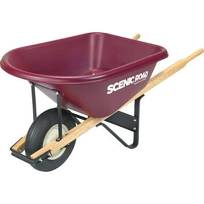 6 Cu. Ft. Tradesmen Duty High-density Poly Wheelbarrow With Steel Undercarriage