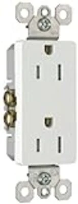 885trwcc12 15-amp Tamper Resistant Duplex Decorator Receptacle, White