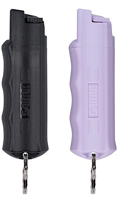 Assorted Mini Pepper Spray 2 Pk Black/lavender, 0.54 Oz Can, Model Hc-23oc-2