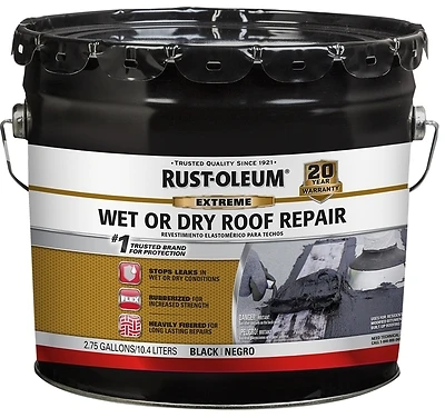 Extreme Black Asphalt Wet/dry Surface Roof Cement 2.75 Gallon