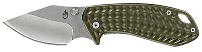 31-003513n Folding Knife With Steel Blade And Aluminum Handle In Sage Green