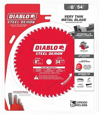 Steel Demon 8 In. D X 5/8 In. Carbide Tipped Circular Saw Blade 54 Teeth 1 Pk
