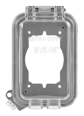 Eaton Wiring WIU-1 1-Gang Weatherproof Cover, Clear, Polycarbonate