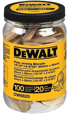 No. 20 Size Biscuits - 100% Compressed Beech, 15/16-in X 2-9/32-in