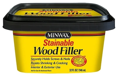 Stainable Wood Filler Natural 32 Ounce For Indoor And Outdoor Use