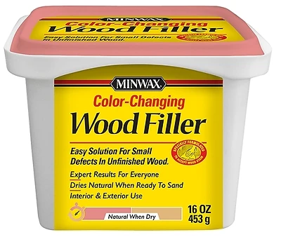 Color-changing Wood Filler, Natural, 16 Ounce For Interior And Exterior Use