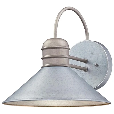 Watts Creek Galvanized Steel Outdoor Light Fixture Hardwired 1-light
