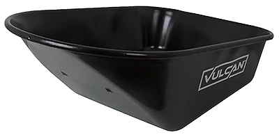 Vulcan 34886 Steel Wheelbarrow Tray, 6 Cubic Feet, Black