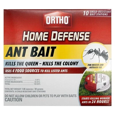 Ohd-mat10 Metal Ant Bait Stations (10 Pk), 4.32 In L, 2.2 In W, 3.82 In H, Red/white