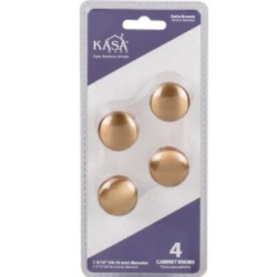 KasaWare K778SBZ-4 Cabinet Knob, 1-1/8 in Projection, Zinc, Satin Bronze