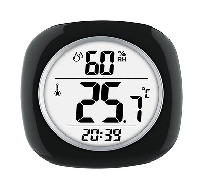 Taylor 1745BK Digital Indoor Thermometer/Hygrometer with Clock