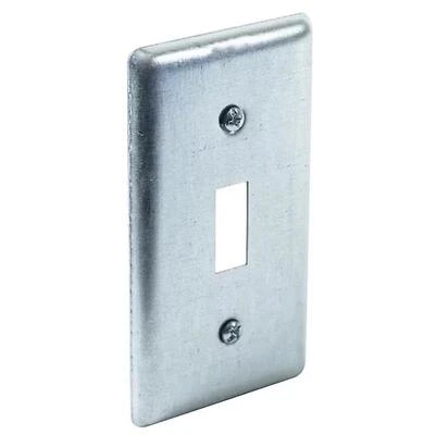 Southwire G19350-UPC Toggle Switch Handy Box Cover, Zinc-Plated Steel, 4 x 2 In.