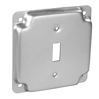 Southwire Steel Toggle Switch Square Device Cover, 4 x 4 In.