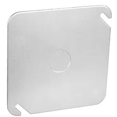 Southwire 52C6B-UPC Square Blank Cover, 1/2 In. Knockout, 4 x 4 In. Steel