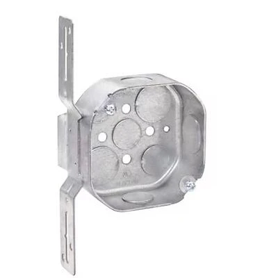 4 In. X 4 In. Bracket Mount Octagon Steel Box - Model 54151-f-upc