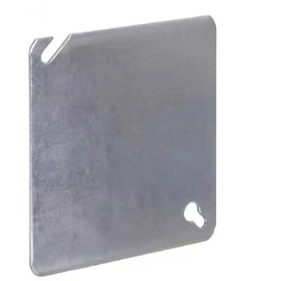 Southwire 52C1B-UPC 4 In. Square Blank Steel Cover, UL Listed