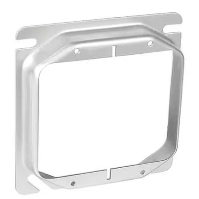 Southwire 52C18-UPC 2-Device Square Raised Box Cover, 4 x 4 In., Steel
