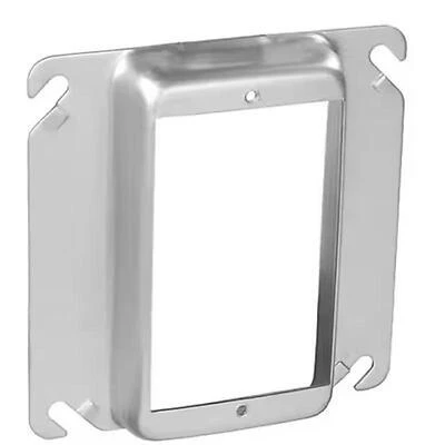 Southwire 52C14-UPC 1-Device Square Raised Cover, 4 x 4 In. Steel