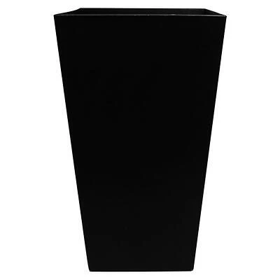 Finley 20 In. Tall Square Recycled Ocean Plastic Black Planter