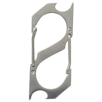 Metal Silver Multitool Carabiner With Bottle Opener - Model 713166