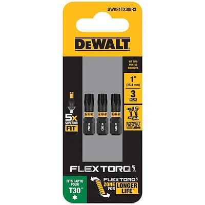 FlexTorq T30 Torx Impact Driver Bits, 1/4 x 1 In., 3-Pk.