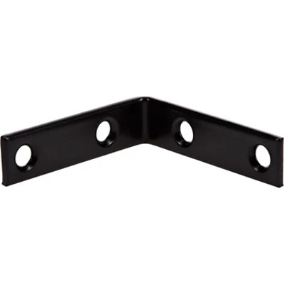 853926 2.5 x 0.625 in. Corner Brace, Black - Pack of 4
