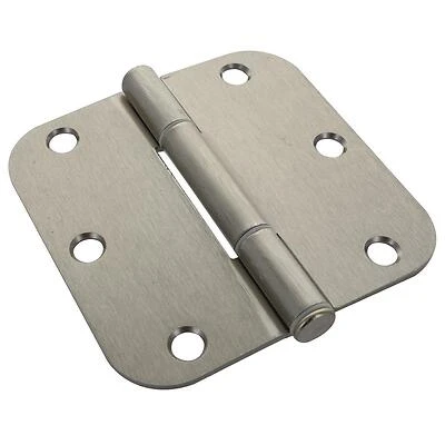 Hillman Squeak-Proof 3-1/2-in Satin Nickel 5/8-in Radius Mortise Door Hinge (3-Pack)