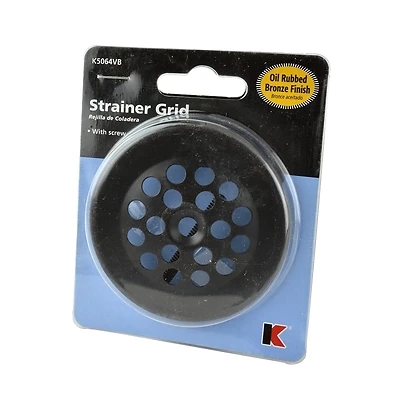 Oil-rubbed Metal Round Drain Cover With Screw - Model K5064vb