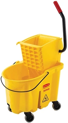 26 Quart Wavebrake Mop Bucket With Side-press Wringer Combo - Yellow