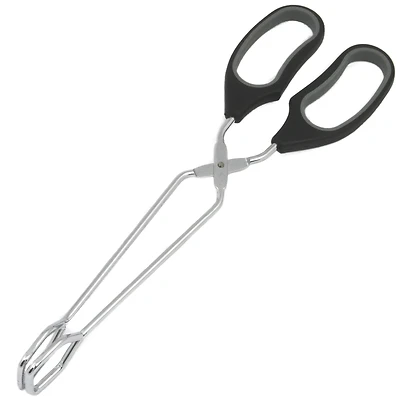 Chef Craft 21591 Stainless Steel Serving Tongs, 12 In., Black and Silver
