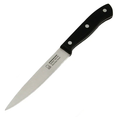 Chef Craft 21667 Utility Knife, 4.5 In. Stainless Steel Blade, Black Handle