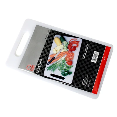 Chef Craft 21553 Plastic Cutting Board, 8 In. x 13 In., White