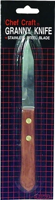 3 In. Stainless Steel Paring And Vegetable Knife With Wood Handle